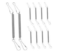 ORFOFE 10pcs Stainless Steel Spring Hooks for Small Animal Cages Secure Clip for Rabbit Guinea Pig Hamster Water Bottles and Feeders Fit Stable and Easy to Install
