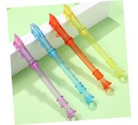 ORFOFE 10pcs Translucent Candy-colored Plastic Descant Recorders for Learn Mini Soprano Flute for Beginners Student Music Instrument for School and Home Use
