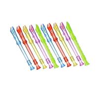 ORFOFE 10pcs Translucent Plastic Beginner Recorder for Candy Colored Mini Flute Music Instrument Portable for School Home Outdoor Use