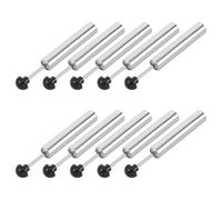 ORFOFE 10pcs Trash Can Lid Damper 7.5x1x1cm Plastic Stainless Steel | Soft-close Mechanism, Black Polished Finish, for Swing-Top Bins, Offices, and Workplace Use