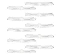 ORFOFE 10Pcs White Bicycle Spoke Reflectors Mountain Bike Wheel Reflective Safety Signs Replaceable Compact Warning Reflectors for Night Riding and Outdoor Cycling