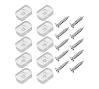 ORFOFE 10pcs White Square Plastic Shower Door Wall Protection Cushions for Glass Door, Noise Reduction and Anti-Slip, for Compact Bathrooms and Shower Enclosures