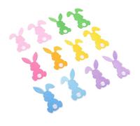 ORFOFE 12 Pcs Easter Bunny Embroidery Patch Set, Medium Iron-on Rabbit Appliques for DIY Craft, Carrot Fabric Transfers for Bags, Clothes, Party Decorations, and Travel Use