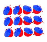 ORFOFE 12 Pcs Finger Castanets for Small Bright Colored Musical Percussion Instruments with Elastic Cord Rhythm Makers for Hand Brain Coordination and Early Music Learning