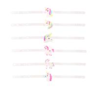 ORFOFE 12 Pcs Silicone Wristbands with Glowing Unicorn Design Reusable Light-up Bracelets for Festival Party Comfortable Flashing Bangles for Boys