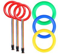 ORFOFE 12 Pcs Walking Rope for Toddlers and Preschoolers, Round Ring Handle, Cloth and Plastic, for Kindergarten and Elementary School Line-up and Anti-Lost Safety