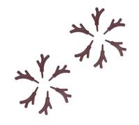 ORFOFE 120pcs Plastic Branch Antlers DIY Snowman Ornament Christmas Craft Supplies Brown Deer Antler Decorations for Holiday Handmade Snowman Hands