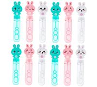ORFOFE 12pcs Bunny Bubble Wand Cartoon Rabbit Bubble Blowers for Outdoor Fun Games Safe Smooth Surface for Parties Family Activities