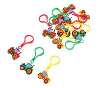 ORFOFE 12Pcs Farm Theme Keychains Set with Tractor, Bulldozer Dump Truck, Construction Vehicle Accessories for Boys Birthday Party Favors, Classroom Rewards, and Farm Theme Celebrations