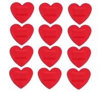 ORFOFE 12Pcs Heart Shaped Adhesive Bandages for Breathable Hemostatic Patches with High Elasticity and Water Resistance PE Material Conforming for Small Cuts and Wounds