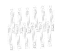 ORFOFE 12pcs Heart Shaped Bubble Wands Refillable for Boys and Girls Parties Weddings and Fun Safe for