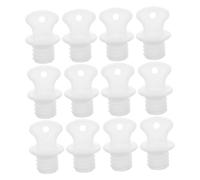 ORFOFE 12PCS Hot Water Bottle Rubber Stoppers Thread Replacement Caps for Warm Water Bags Fit High Temperature Resistant White