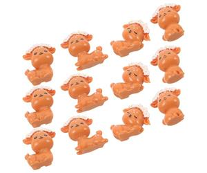 ORFOFE 12pcs Mini Resin Reindeer Figurines Realistic Small Deer Statues for Christmas Tabletop Decor Animal Ornaments as Cupcake Toppers and Holiday Party Decorations