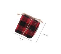 ORFOFE 12Pcs Miniature Dolls House Gift Boxes Christmas Hanging Pendants Xmas Party Decorations Blue Green Red White Plaid Ornaments for Festive Home Decor