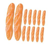 ORFOFE 12pcs Miniature French Baguette Craft Tiny Bread Ornaments Dollhouse Kitchen Decoration Realistic Scale Model for Mini House Scene
