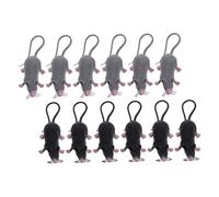 ORFOFE 12pcs Realistic Plastic Rats Halloween Prank Lifelike Fake Mice Decorations for Scaring Friends Lightweight Rat Joke Props for Party Favors and Spooky Setups