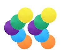ORFOFE 12pcs Round Flat Disc Markers Set for Soccer Training, 23cm Diameter Floor Dots in Red Yellow Blue Green Orange Purple, Agility and Speed Spot Markers for Sports and Classroom Use