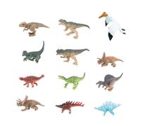 ORFOFE 12pcs Simulation Dinosaur Figures Plastic Mini Dinosaur Models for Educational Play Creative Collection Ornaments Realistic Animal Decorations
