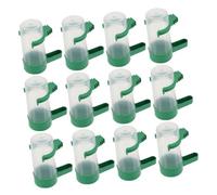 ORFOFE 12pcs Small Automatic Bird Water Dispenser for Parakeet Pigeon and Parrot Cage Abs Drinker Bottle with Easy-clean Design for