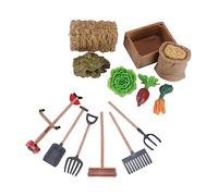 ORFOFE 13Pcs Mini Farm Tool Set Simulation Model PVC DIY Accessories for Sand Table Decoration and Garden Scene Play Realistic and Compact Adornment for Adults