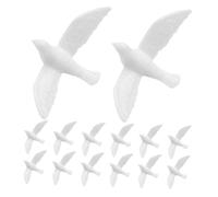 ORFOFE 14pcs Miniature Pigeon Figurines Resin Tiny Dove Statues for Dollhouse Crafting Fairy Garden Decor Winter Bird Ornaments for Christmas Tree Hanging and Party Favors