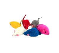 ORFOFE 14pcs Rabbit Hair False Mouse Toys Cat Kitten Interactive Furry Fluff Toys Cat Playing Pet Accessories Random Color