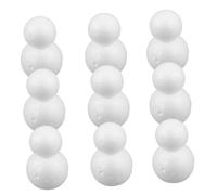 ORFOFE 15PCS DIY Christmas Snowman Foam Craft Kit White Polystyrene Handmade Snowman Models for Holiday Decorations Painting and Flower Arranging Safe Material