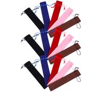 ORFOFE 15Pcs Drawstring Pen Pouches Set, Double-Sided Thickened Velvet Pen Bags with Lint-Resistant Fabric, Multi-Color (Black, Red, Coffee, Blue, Pink) for Stationery Storage and