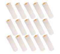 ORFOFE 15pcs Mini Paint Roller Headed High-Density Cotton Sleeves Brush for Corner Detail Wall Paint with Central Pole Lightweight Small Roller Kit for Furniture Renovation and Touchups