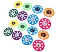 ORFOFE 16pcs Pool Diving for with Numbered Floating Discs, Underwater Swimming Training Set, Waterproof Diving Practice Discs for Summer Pool Games and Skill Development