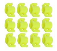 ORFOFE 18pcs 8mm Plastic Bowfishing Arrow Sliders Fluorescent Yellow Outdoor Fish Hunting Slider Blocks with Threading Wire Fitments for Bow Fishing Gear