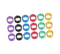 ORFOFE 18pcs Colored Aluminum Bird Leg Bands for Pigeons Parakeets Cockatiels Identification Rings for Racing and Pet Birds Poultry Foot Markers Random Color