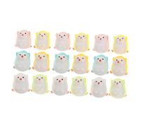 ORFOFE 18pcs Dark Mini Penguin Figurines Small Realistic Penguin Models for DIY Decoration Garden Micro Landscape Car Interior Home Ornament with Blue Green Yellow Orange Pink White