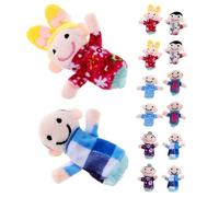 ORFOFE 18pcs Family Finger Puppets for Storytelling and Role-play Soft Felt Hand Puppets for Adults and Educational for Creative Expression and Social Skills Development