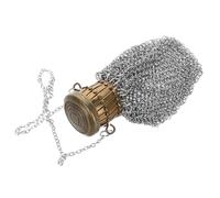 ORFOFE 1920s Style Handmade Ladies Small Coin Purse Vintage Silver Mesh Change Purse for Travel Portable Women’s Wallet