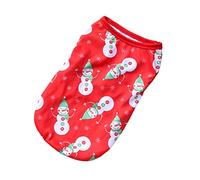 ORFOFE 1pc Christmas Dog Vest Festive Pet Polyester Outfit for Dogs Cats Adorable Xmas Theme Apparel for Holiday Parties Comfortable Breathable Design