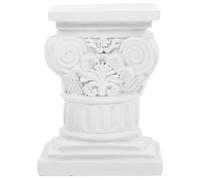 ORFOFE 1Pc Roman Pillar, Roman Column Resin Statue, Centerpiece Pedestal Stand Figurine Sculpture, for Wedding Home Garden Indoor Outdoor Decoration Lightweight - Square (White)