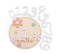 ORFOFE 1set Cards Double-Sided Floral Design Photo Props for Newborn Growth Signs for Capturing Monthly Memories