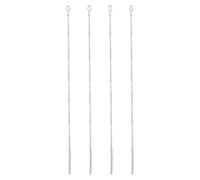 ORFOFE 2 Pairs Pure Silver Ear Threads for Women DIY Handmade Long Earring Threader with Hoop for Pendant Charms Hypoallergenic Jewelry Making Accessories