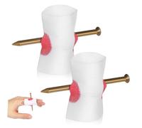 ORFOFE 2 Pcs Halloween Nail Through Finger Trick Props Plastic Bloody Prank Safe Reusable Scary Accessories for Parties and Trick Shows