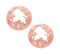 ORFOFE 2 Pcs Hollow Aroma Candle Cover Windproof Metal Candle Lids Zinc Alloy Shade Sleeves Rose Gold