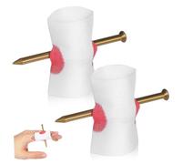 ORFOFE 2 Pcs Nail Through Finger Prank Props Realistic Bloody Gauze Trick Tool for Halloween Party Reusable Plastic Scary Finger Piercing Decoration Easy to Wear