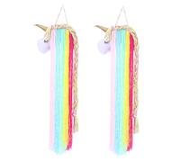 ORFOFE 2 Pcs Unicorn Headband Organizer Wall-Mounted Hair Clip Holder for Felt Hairpin Storage Rack for Mini Bows Clips Hair Ties and Headbands Decor and