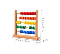 ORFOFE 2 Pcs Wooden Abacus for Beech Wood Counting Frame Early Math Learning Tool Preschool Educational Traditional Chinese Arithmetic Teaching Aid Safe