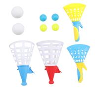 ORFOFE 2 Sets Ball Launch Catch Game Set Safe Plastic Catapult Pitcher for Outdoor Indoor Play Small Large Launchers with Balls Enhances Coordination and Flexibility for Family Fun