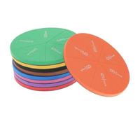 ORFOFE 2 Sets Fraction Learning Props Educational Resources Teaching Aids for Classroom Use with EVA Circles for Primary School Math Activities Random Color