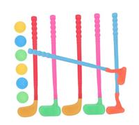 ORFOFE 2 Sets Golf Club Set Plastic Golf Playthings for Educational Sports Game for Muscle Development and Imagination Lightweight Portable Gift with Clubs and Balls Random Random Color