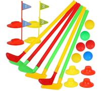 ORFOFE 2 Sets Golf Set Premium Plastic Mini Golf Clubs for Indoor Outdoor Play Educational Sports Kit for Boys Development Random Color