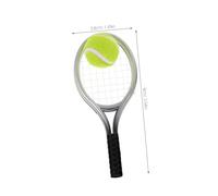 ORFOFE 2 Sets Mini Tennis Racket and Ball Set for Dollhouse Junior Tennis Paddle Compact Lightweight Racquet Sport Accessories for Travel and Outdoor Play