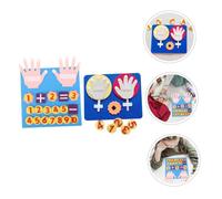 ORFOFE 2 Sets S Felt Hand Number Math Early Educational Teaching Aids for Preschool Learning Cognitive Development Safe Smooth Edges Interactive Intelligence Playthings